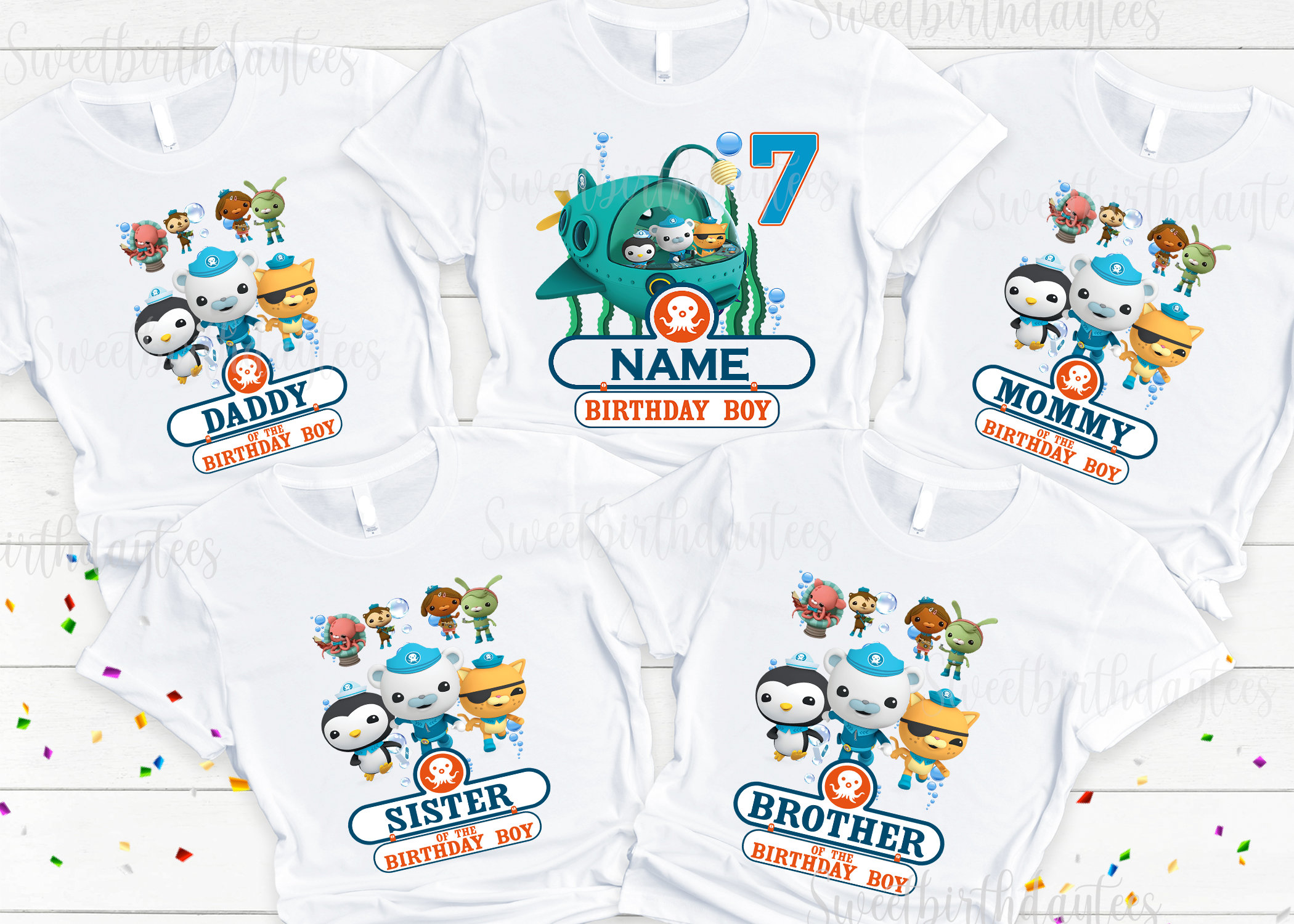 Octonauts Birthday Theme Family Matching Custom Shirt Octonauts Birthday Theme Family Matching Custom Shirt
