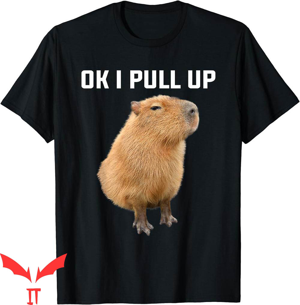 Ok I Pull Up Capybara T-Shirt Funny Rodent Lover Animal Tee Ok I Pull Up Capybara T-Shirt Funny Rodent Lover Animal Tee