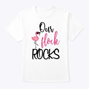 Our Flock Rocks Flamingo Mother’s Day Gift T-Shirt