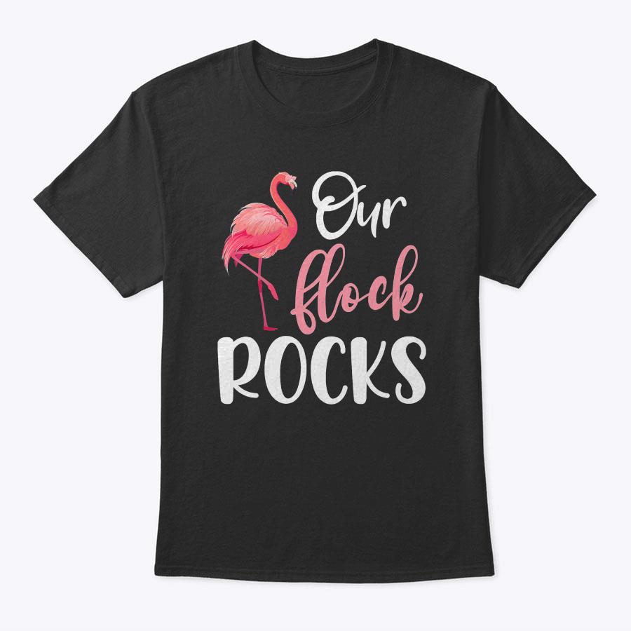 Our Flock Rocks Flamingo Mother's Day Matching Family T-Shirt Our Flock Rocks Flamingo Mother's Day Matching Family T-Shirt