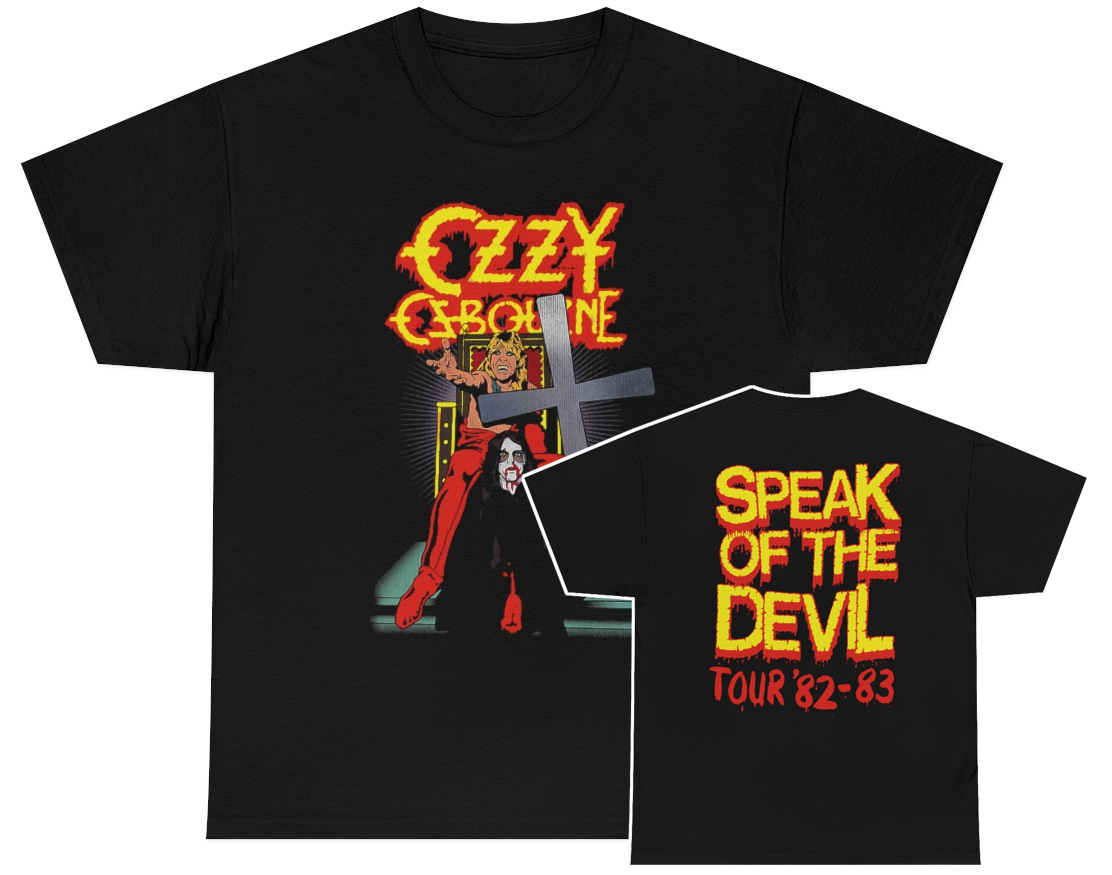 Ozzy Osbourne 1982 – 83 Speak of The Devil Ghoul with Crucifix Tour Shirt Ozzy Osbourne 1982 – 83 Speak of The Devil Ghoul with Crucifix Tour Shirt