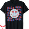 Party In The Usa T-Shirt Happy Face Leopard Pattern