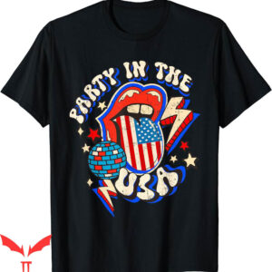 Party In The Usa T-Shirt Retro Of America Patriotic Funny