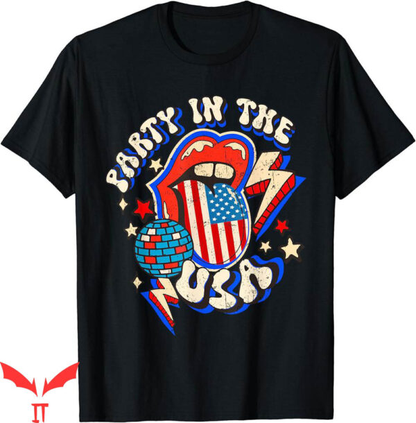Party In The Usa T-Shirt Retro Of America Patriotic Funny