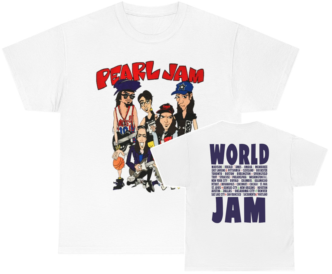 Pearl Jam 1991 Ten World Jam Tour Shirt Pearl Jam 1991 Ten World Jam Tour Shirt