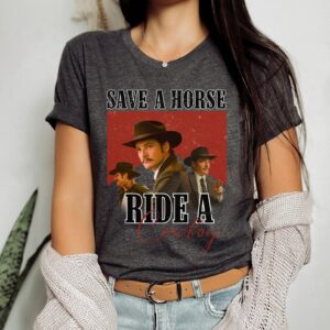 Pedro Pascal Western Save A Horse Cowboy Graphic Shirt