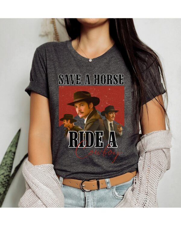 Pedro Pascal Western Save A Horse Cowboy Graphic Shirt