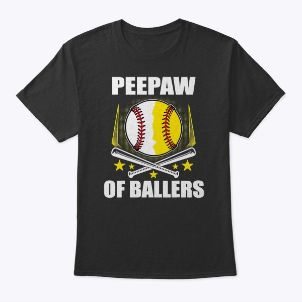 Peepaw Baseball Softball Of Ball Father’s Mother’s Day T-Shirt