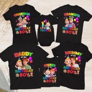 Personalised Cocomelon Birthday Family Matching Shirt