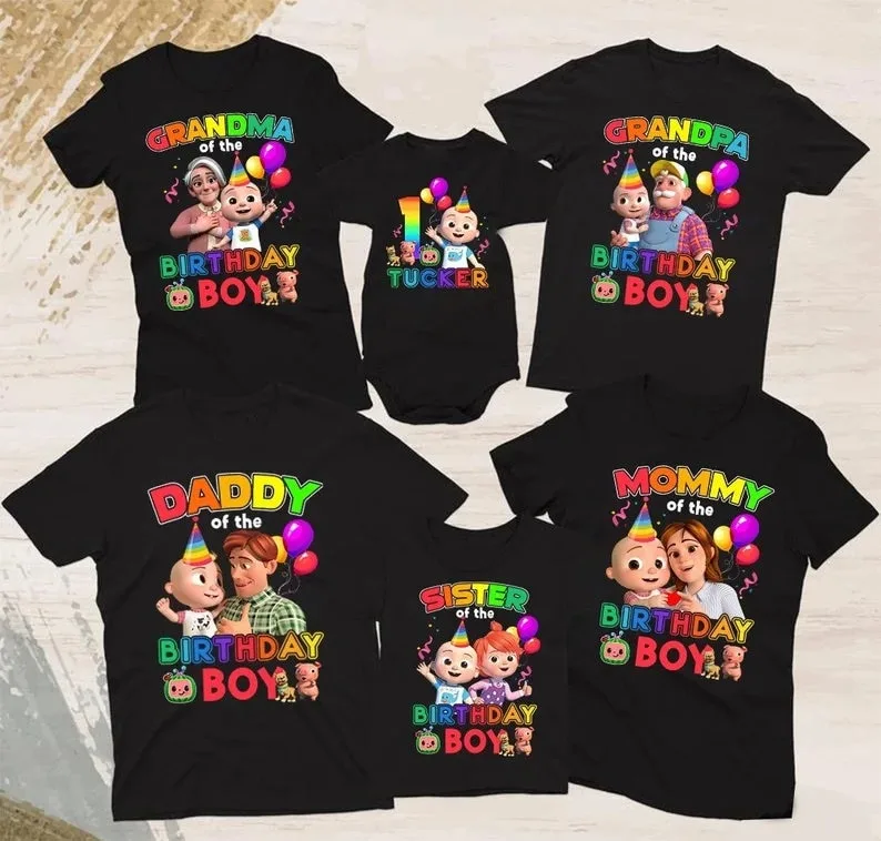 Personalised Cocomelon Birthday Family Matching Shirt Personalised Cocomelon Birthday Family Matching Shirt