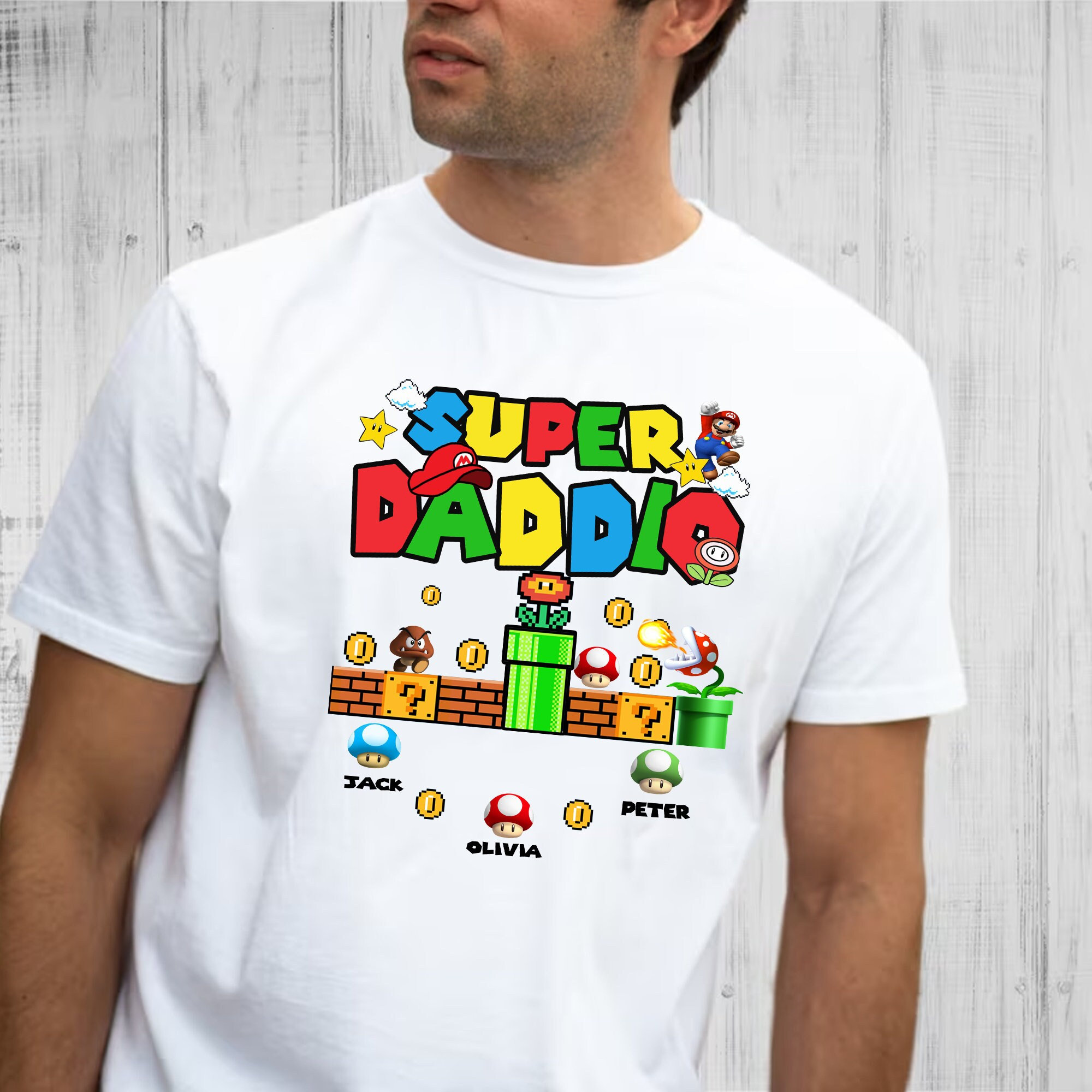 Personalization Super Daddio Father's Day Shirt Personalization Super Daddio Father's Day Shirt