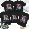 Personalized Black Little Mermaid Birthday Family Matching Shirt