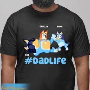 Personalized Bluey Dad Life Fathers Day Shirt