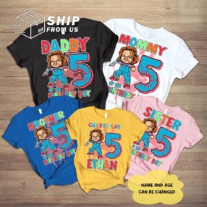 Personalized Chucky Family Birthday Shirt Halloween Gifts