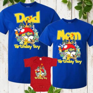 Personalized Custom Pokemon Birthday Cartoon Kids Toddler T Shirt