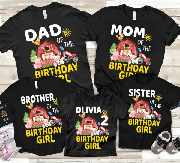 Personalized Family Farm Birthday Shirt