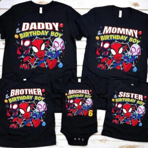 Personalized Family Spidey And His Amazing Friends Birthday Shirt