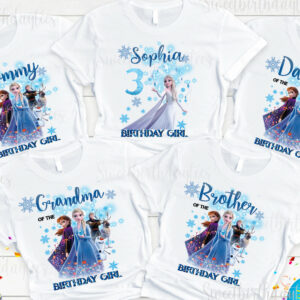 Personalized Frozen Birthday Elsa Shirt