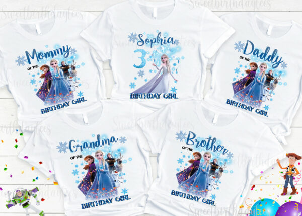 Personalized Frozen Birthday Elsa Shirt