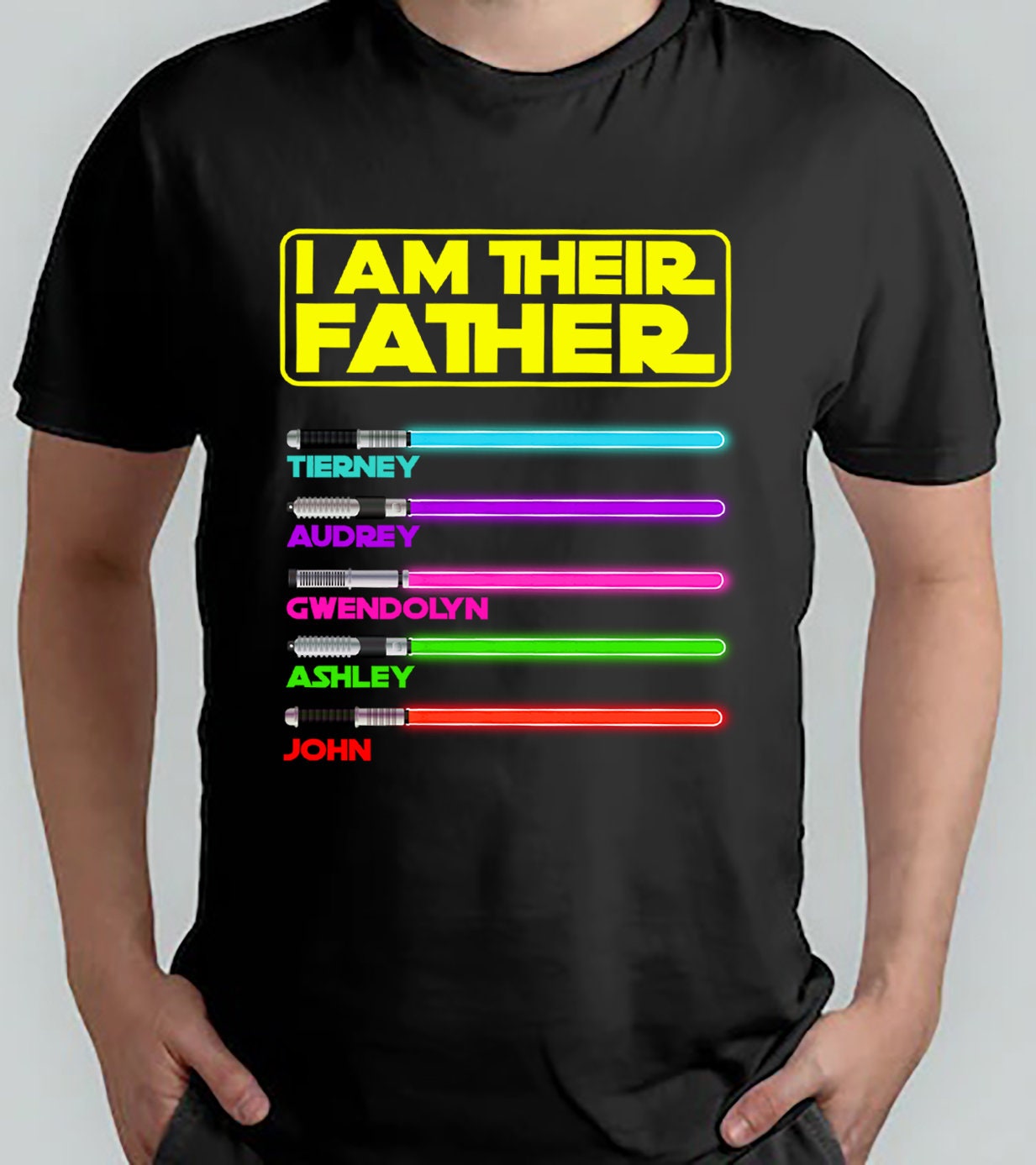 Personalized I Am Their Father Star Wars Superhero Dad Shirt Personalized I Am Their Father Star Wars Superhero Dad Shirt