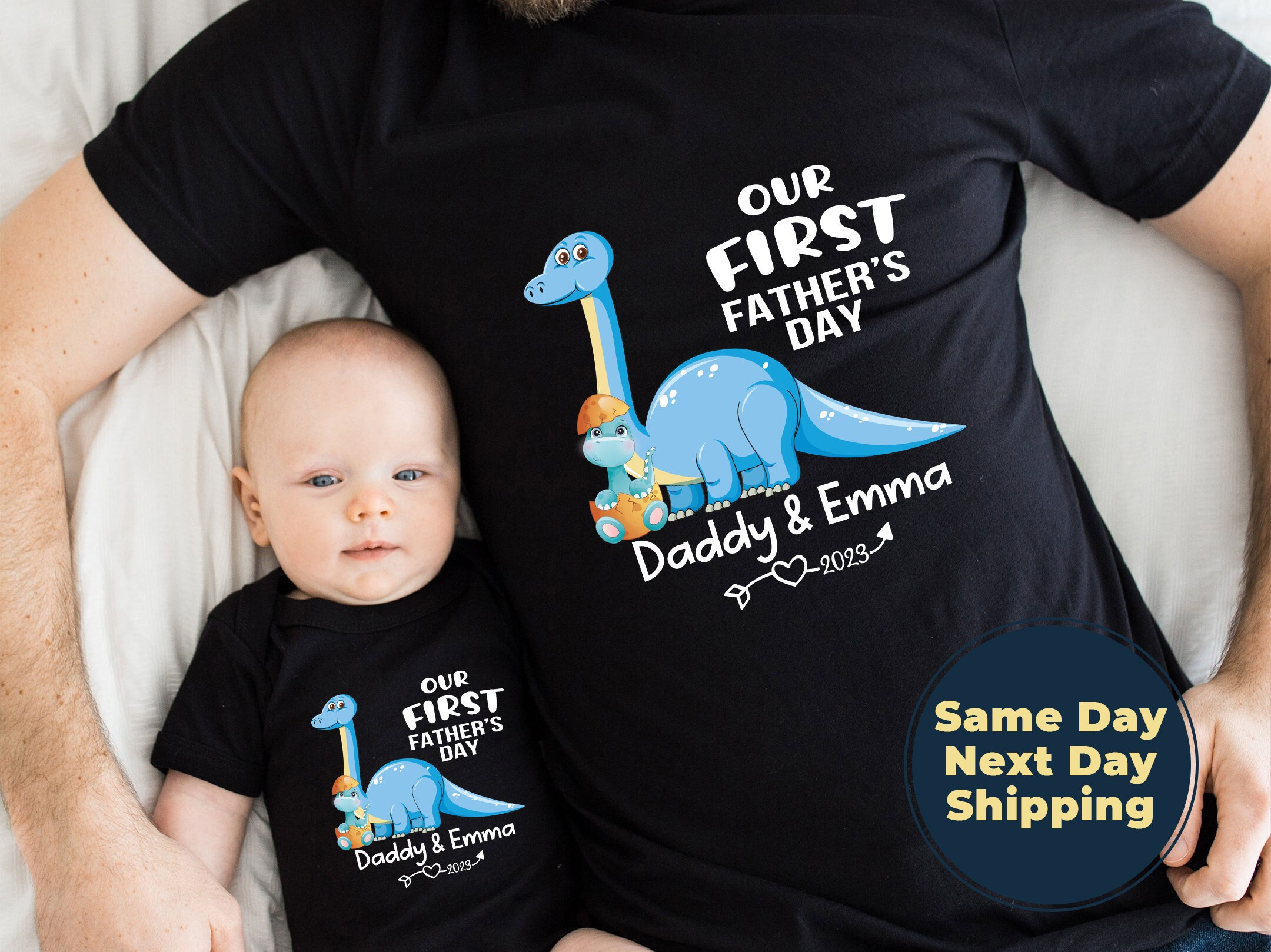 Personalized Matching Daddy And Me Our First Fathers Day Together Shirt Personalized Matching Daddy And Me Our First Fathers Day Together Shirt