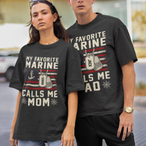 Personalized My Favorite Marine Call Me DAD US Army Military Mom Shirt