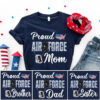 Personalized Proud Air Force Family Mom U.S Airman Shirt