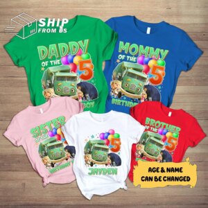 Personalized Trash Truck Family Birthday Boy Shirt