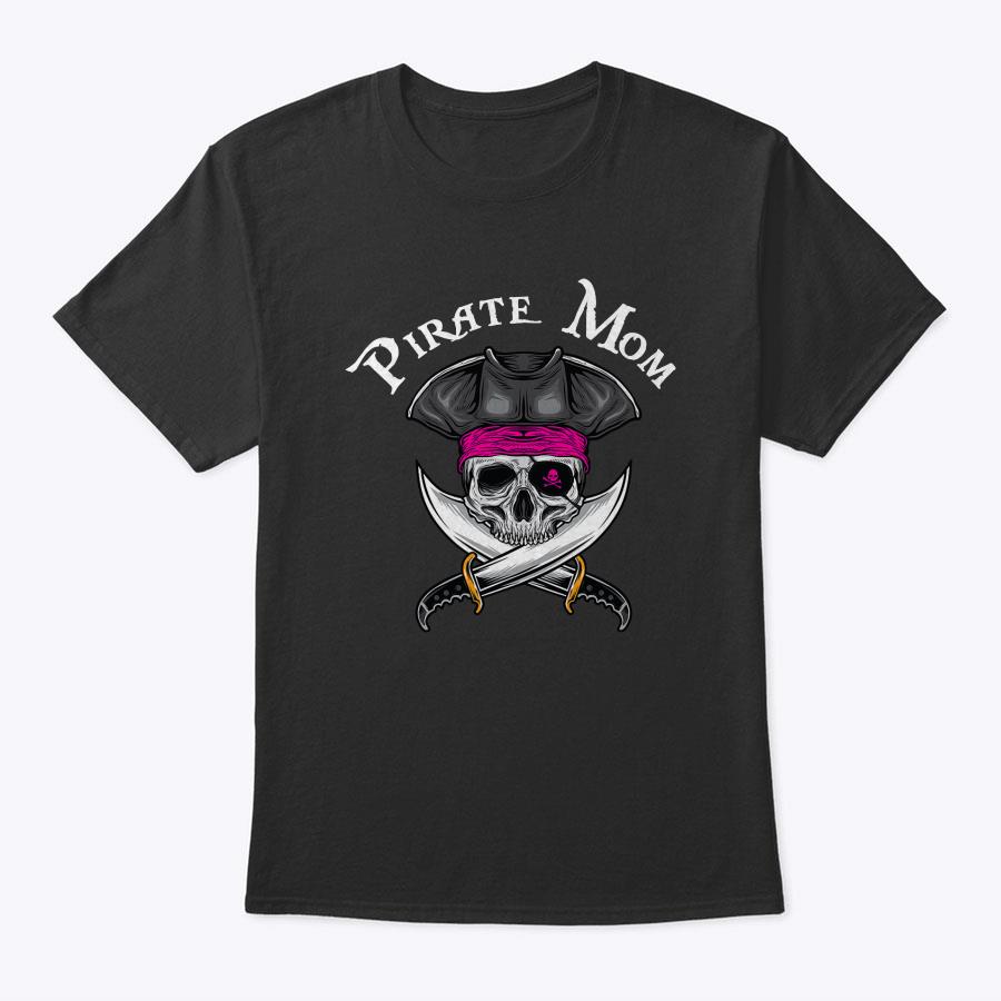 Pink Pirate Mom Jolly Roger Mother's Day Gift T-Shirt