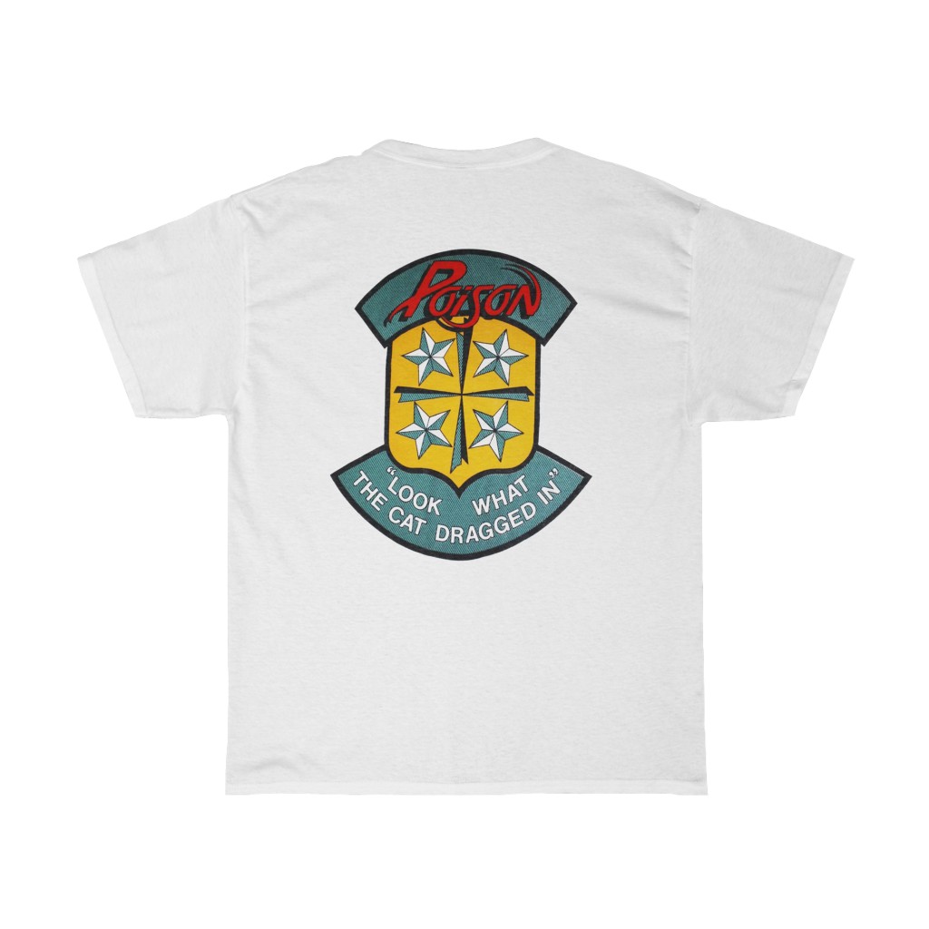 Poison 1986 Look What The Cat Dragged In Alley Cat Tour Shirt Poison 1986 Look What The Cat Dragged In Alley Cat Tour Shirt