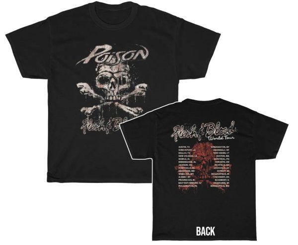 Poison 1990 – 1991 Flesh &amp Blood Tour Shirt