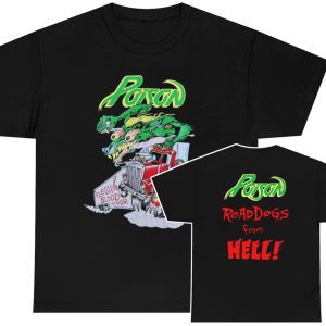 Poison 1990 Flesh and Blood Road Dogs From Hell Tour Shirt