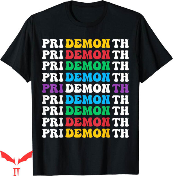Pride Month Demon T-Shirt Colorful Gay Pride LGBT June Month