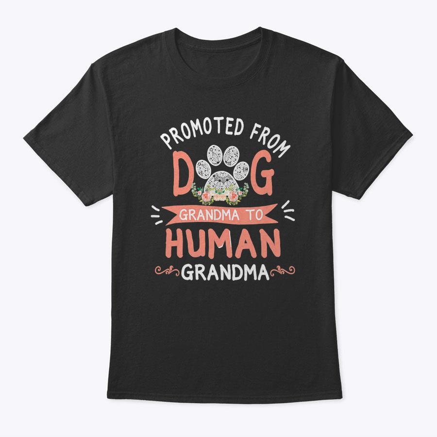 Promoted From Dog Grandma To Human Grandma Mother's Day T-Shirt