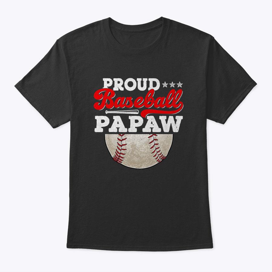 Proud Baseball Papaw Ball Vintage Father's Day Game Day T-Shirt
