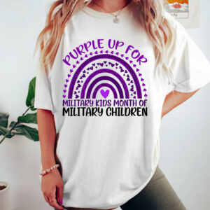 Purple Up For Military Kids Month Of Children T Shirt