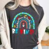 Rainbow In A World You Can Be Anything Kind Dr Seuss Teacher Shirt