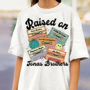 Raised On Jonas Brothers Cassette Tape Tour 2023 Shirt