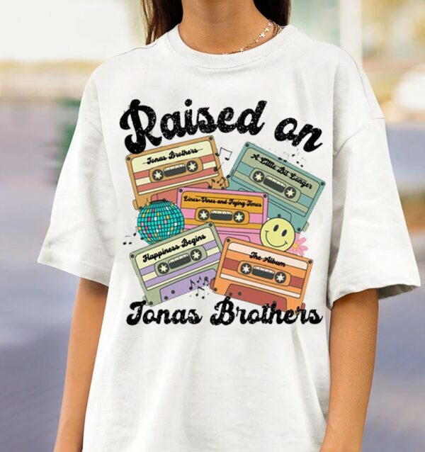 Raised On Jonas Brothers Cassette Tape Tour 2023 Shirt