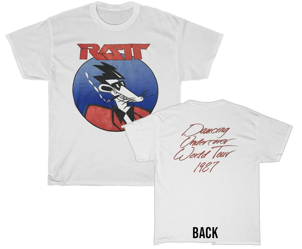 Ratt 1987 Dancing Undercover World Tour Shirt Ratt 1987 Dancing Undercover World Tour Shirt