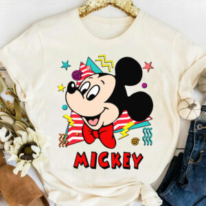 Retro 90s Disney Mickey And Friends Characters Squad Family Matching Shirt