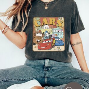 Retro Disney Cars Lightning McQueen And Friends Kids Shirt