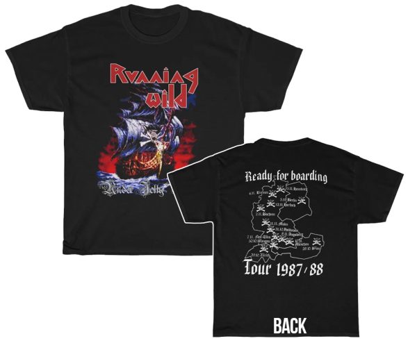 Running Wild Under Jolly Roger 1987 – 88 Tour Shirt