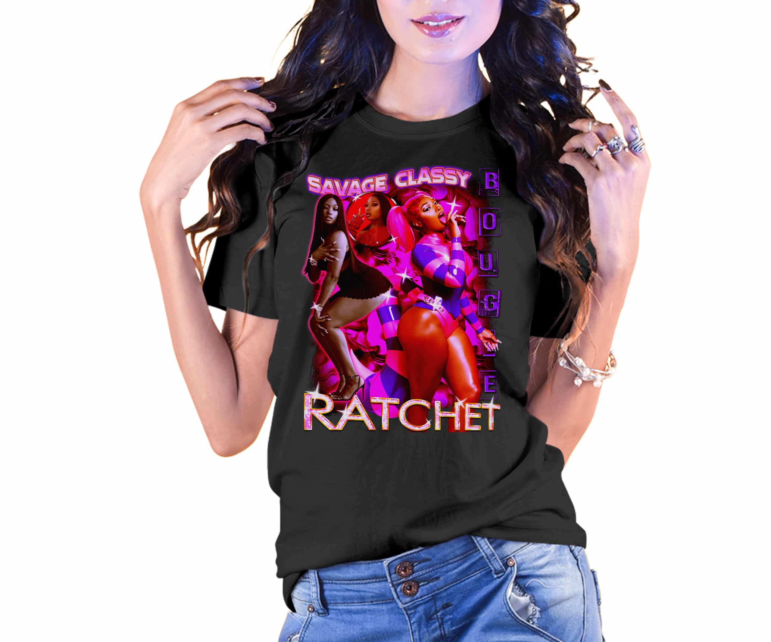 Savage Classy Megan Thee Stallion Vintage Style T-Shirt Savage Classy Megan Thee Stallion Vintage Style T-Shirt