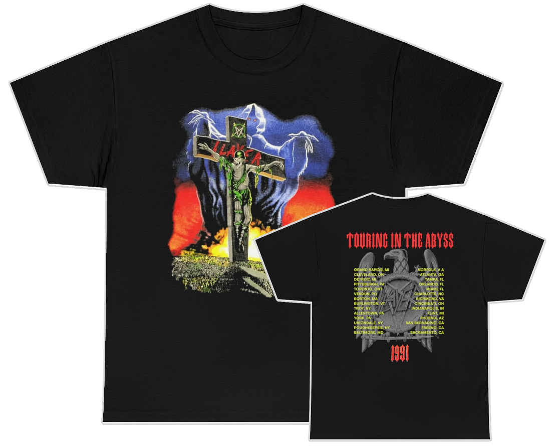 Slayer 1991 Touring In The Abyss Tour Shirt Slayer 1991 Touring In The Abyss Tour Shirt