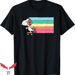 Snoopy Red Cross T-Shirt Peanuts Easter Snoopy Skates Tee