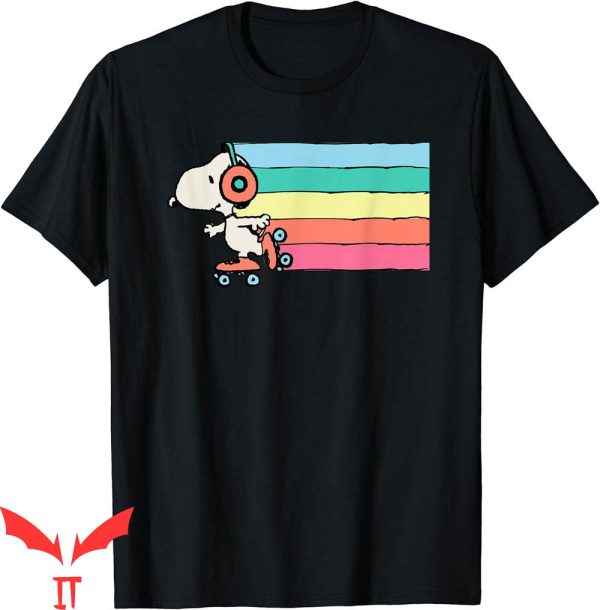 Snoopy Red Cross T-Shirt Peanuts Easter Snoopy Skates Tee