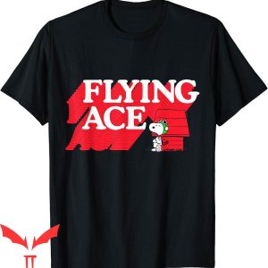 Snoopy Red Cross T-Shirt Peanuts Flying Ace Animated Tee