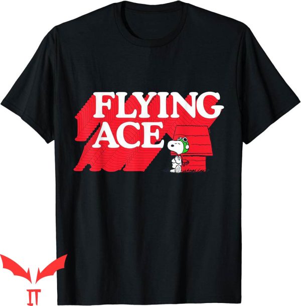 Snoopy Red Cross T-Shirt Peanuts Flying Ace Animated Tee