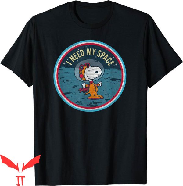 Snoopy Red Cross T-Shirt Peanuts I Need Space Animated Tee